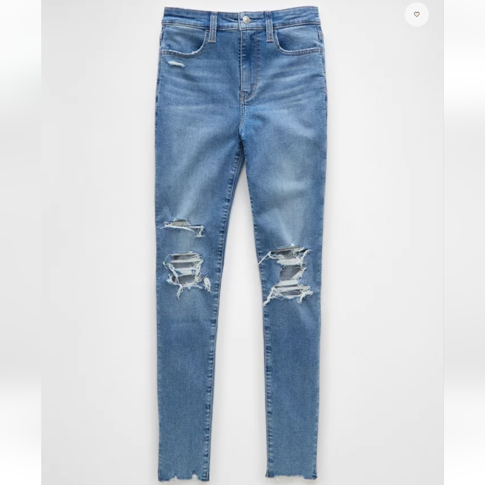 Classic Blue Distressed Women's Jeans